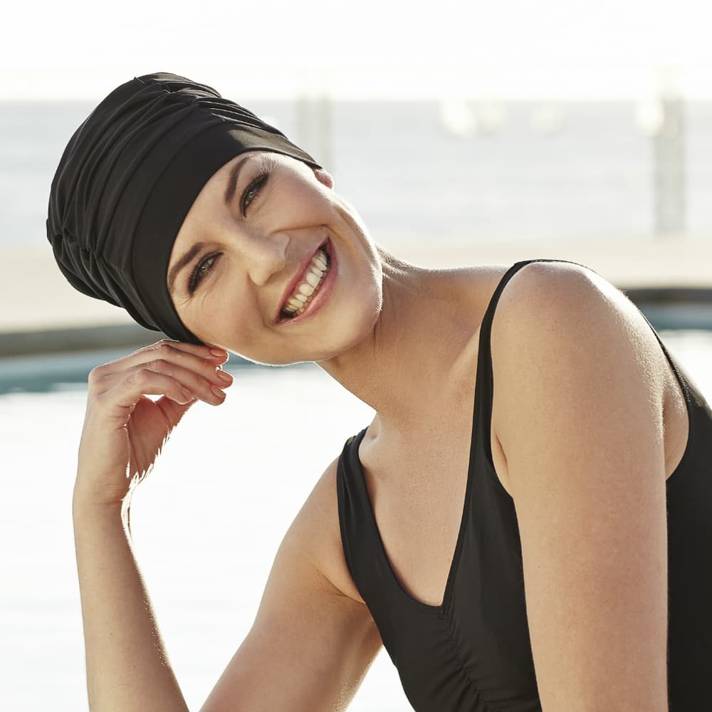 Wave Swim Cap - Black