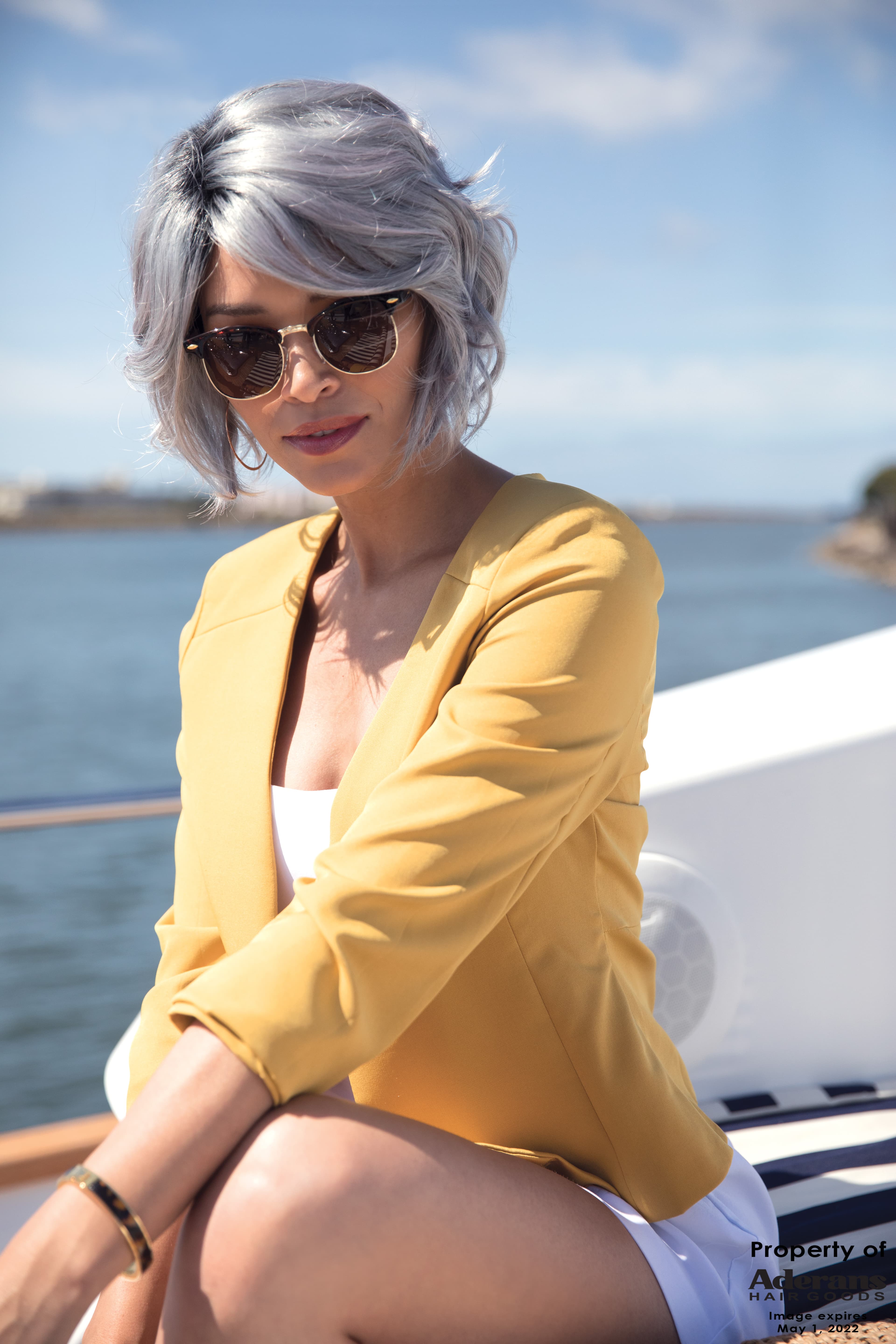 Smoky Gray Rooted Silhouette - Silver & Gray Wig