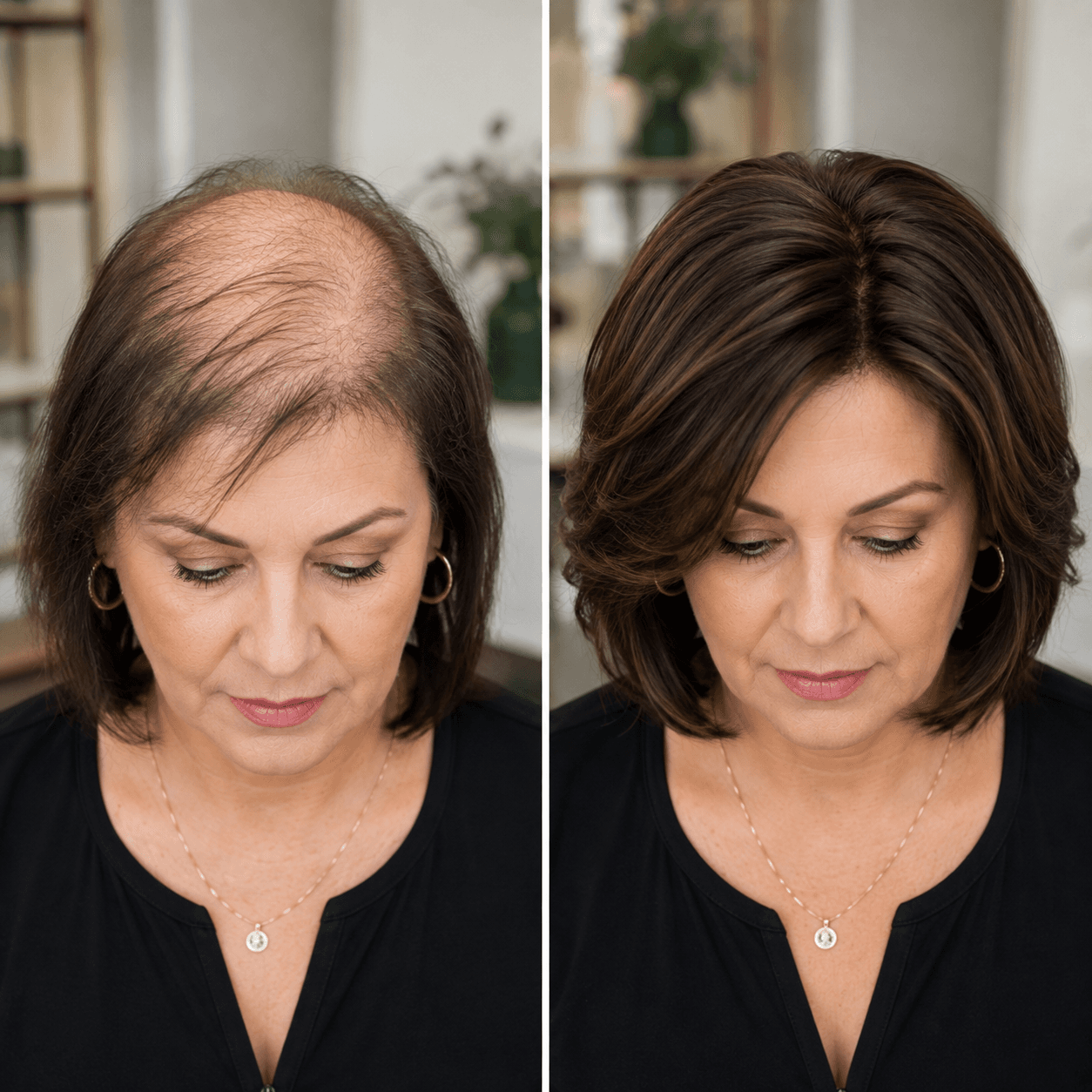 Before and After Medical Hair Loss Recovery Transformation 2
