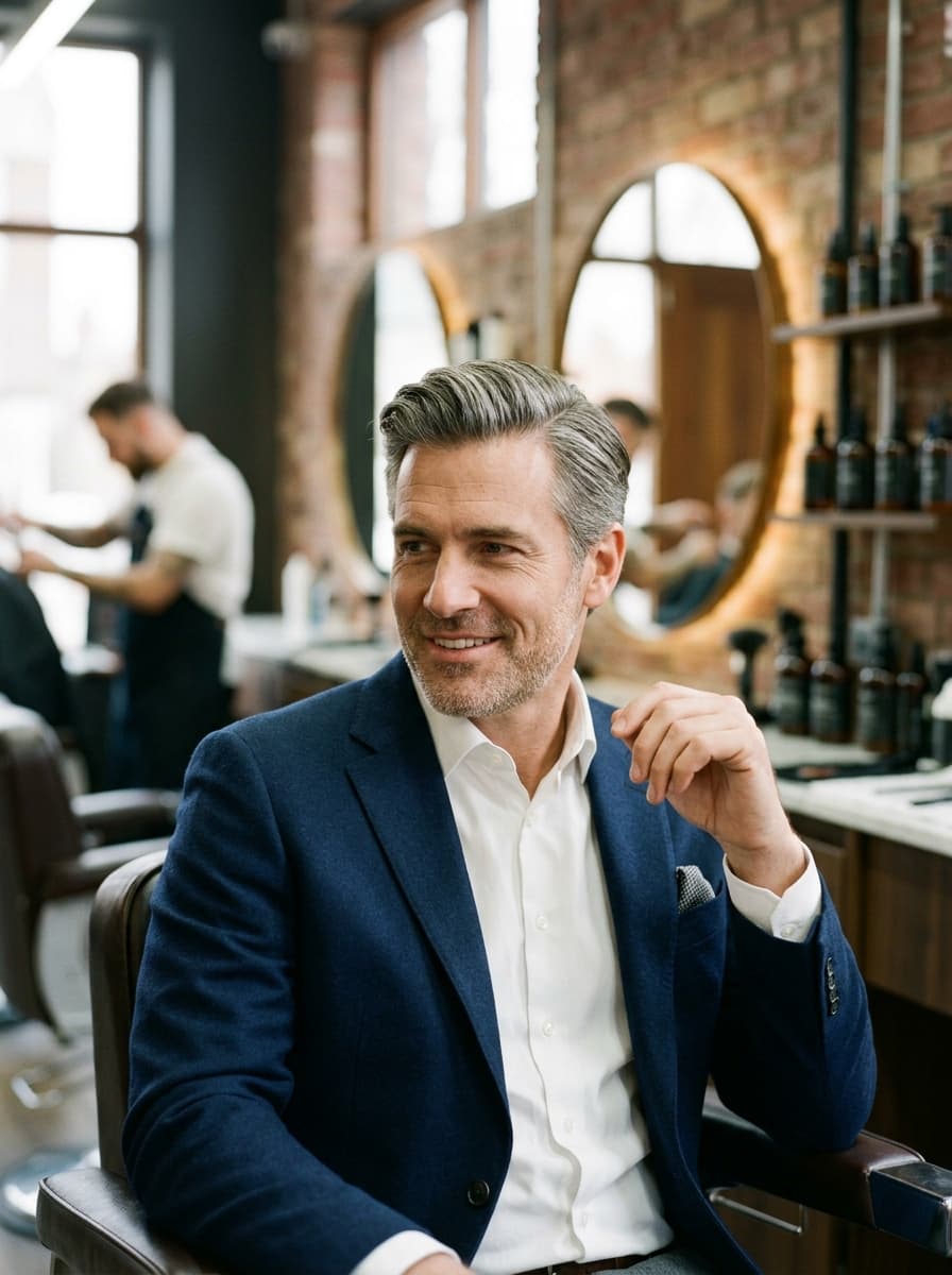 Distinguished Classic Side-Part - Men's Hair Replacement System